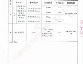 钢质门检测报告