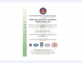 ISO14001环境管理体系认证证书英文版